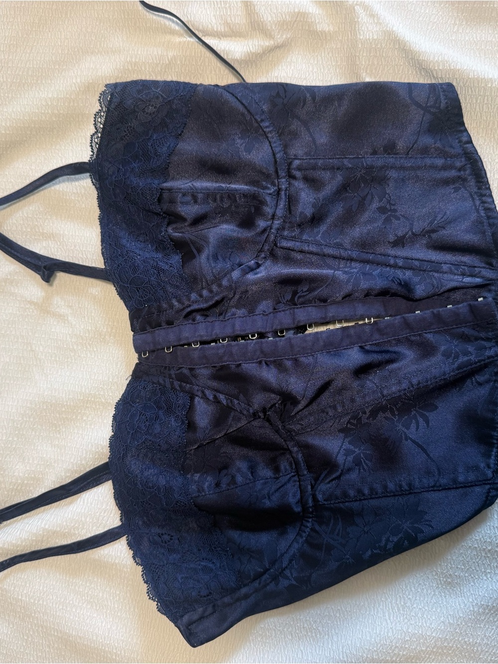 PacSun Navy Lace Bustier Tank Top